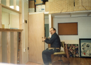 Pete Renzetti, Archives (Museum) Converting Buzz Ware Village Center stage into Archives Space, 1991, ACSM01440.