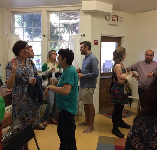 The reception in the Bernie Schwab Community Room.